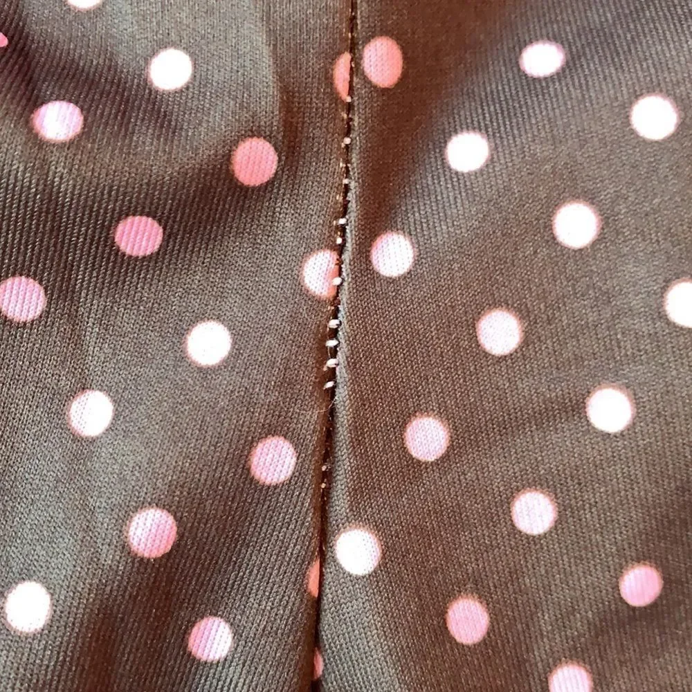 1950’s Style Brown & Pink Polka Dot dress with Tulle underskirt - L or XL Child